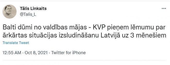 Ilustrācija - twitter.com/Talis_L