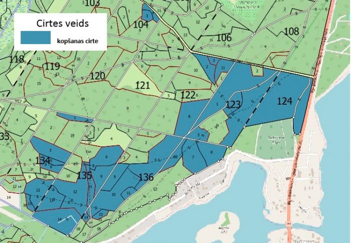 Meža izstrādes darbu teritorija. Attēls: www.adazi.lv