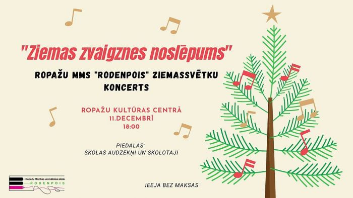 11.XII Ropažu MMS &quot;Rodenpois&quot; audzēkņu koncerts &quot;Ziemas zvaigznes noslēpums&quot; Ropažos