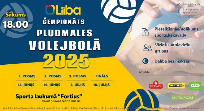 12.VI TC &quot;Liiba&quot; pludmales volejbola čempionāta pirmais posms Ķekavā