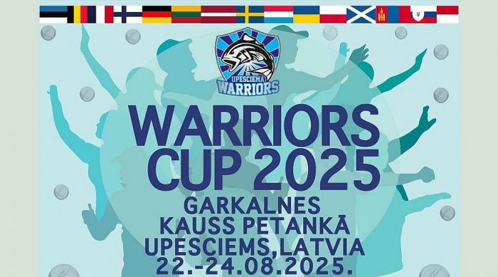 22.-24.VIII Starptautisks petanka turnīrs &quot;Warriors Cup 2025&quot; Upesciemā