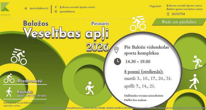 Attēls rakstam: 3.III Pavasara sporta aktivitātes "Veselības apļi 2026" Baložos