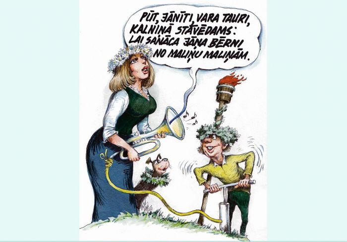 Karikatūra - Agris Liepiņš, foto - Liene Ozola