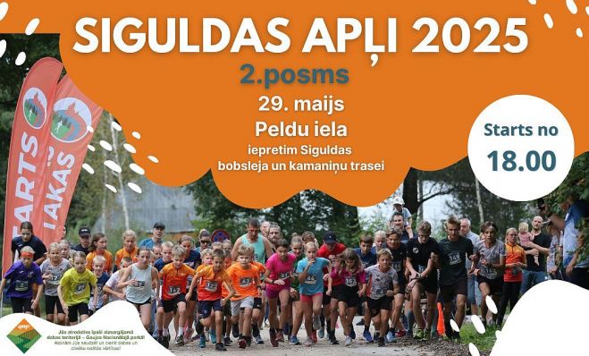 29.V Skriešanas un nūjošanas treniņsacensību &quot;Siguldas apļi&quot; otrais posms Siguldā