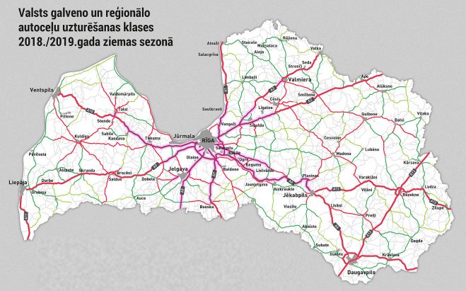 Autoceļu uzturētājs: Ziemas dienesta darbus veic 100 tehnikas vienības