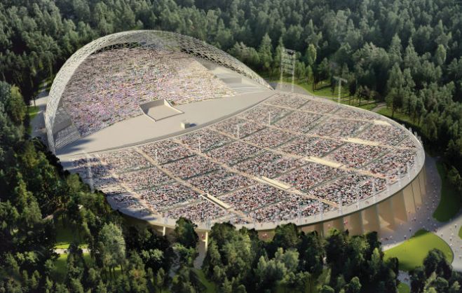 Rīgas dome uz 30 gadiem plāno aizņemties 41 miljonu eiro Mežaparka estrādes atjaunošanai