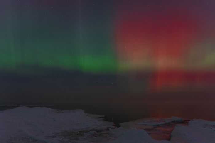 Attēls rakstam: Foto: Krāšņa ziemeļblāzma izgaismo Jūrmalas debesis