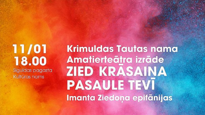 Attēls rakstam: 11.I Krimuldas amatierteātra izrāde "Zied krāsaina pasaule Tevī" Siguldā