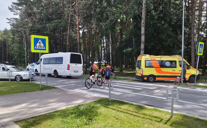 Negadījuma vieta. Foto - Valsts policija