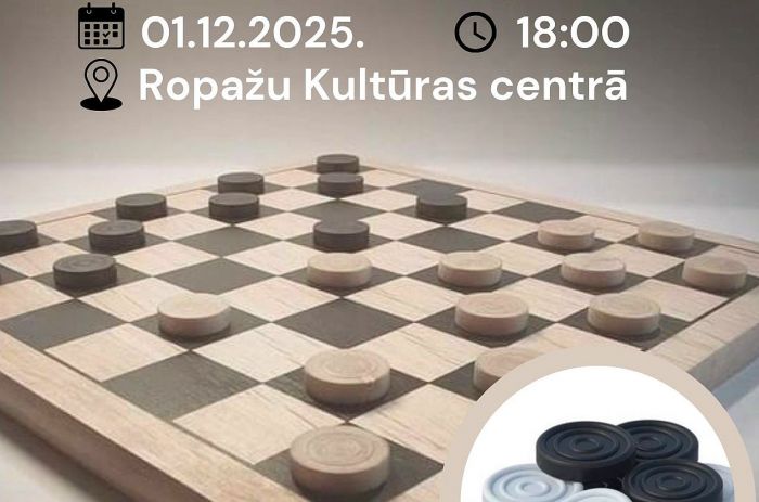 1.XII Dambretes turnīrs &quot;Cīņa ar dāmām&quot; Ropažos