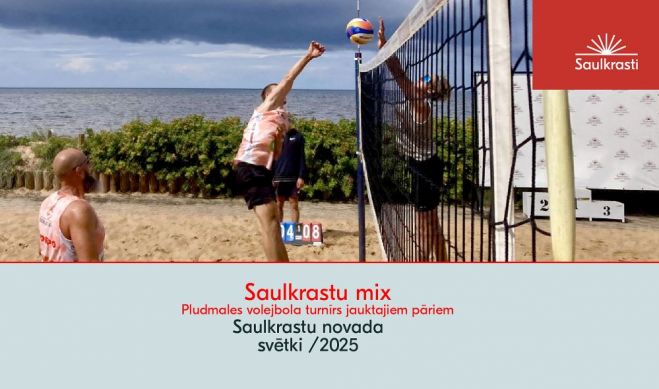 5.VII Pludmales volejbola turnīrā jauktajiem pāriem &quot;Saulkrastu MIX&quot;