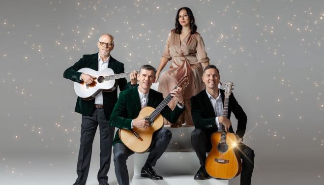 26.XI Ģitāristu trio &quot;AG 3&#039;o&quot; un dziedātājas Aijas Vītoliņas Ziemassvētku koncerts Ulbrokā