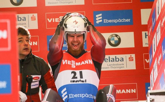Kristers Aparjods. Foto - Starptautiskā Kamaniņu sporta federācija