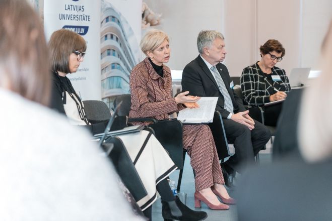 LU un IZM diskusijas norise LU filiālē Bauskā. Foto - Toms Grīnbergs, LU Komunikācijas departaments