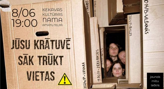 8.VI Jaunā Miltu teātra izrāde &quot;Jūsu krātuvē sāk trūkt vietas&quot; Ķekavā