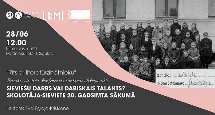 28.VI Eva Eglāja-Kristsone ciklā &quot;Rīts ar literatūrzinātnieku&quot; Krimuldas muižā