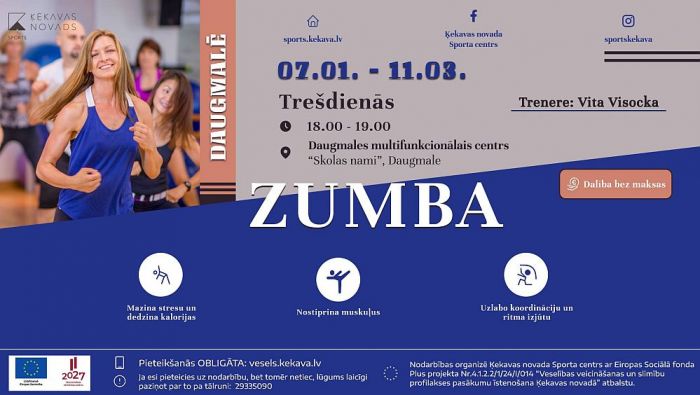 Attēls rakstam: 28.I Zumbas nodarbība Daugmalē