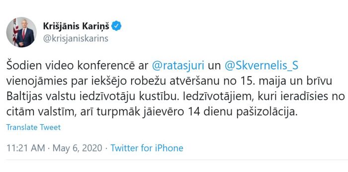 Ilustrācija - twitter.com/krisjaniskarins