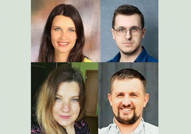 Augšējā rindā – Santa Čiževska un Rihards Eisulis, apakšējā rindā – Renāte Jonikāne un Sergejs Zembkovskis. Foto - no privātajiem arhīviem