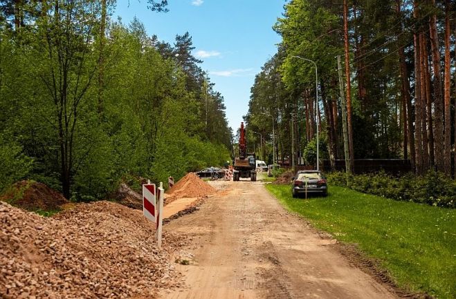 Priežu iela Garkalnes pagastā. Foto – Ropažu novada pašvaldība