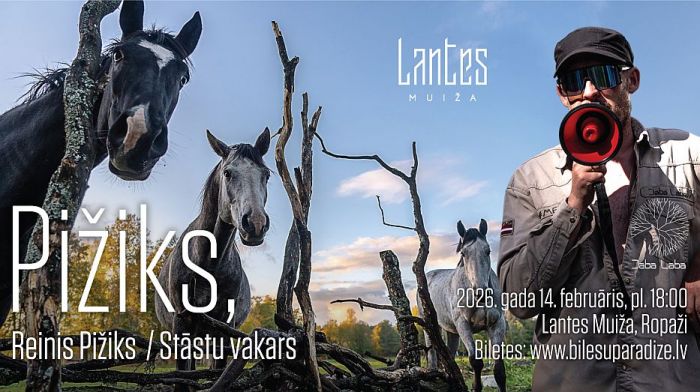 14.II Reinis Pižiks stāstu vakarā Lantes muižā