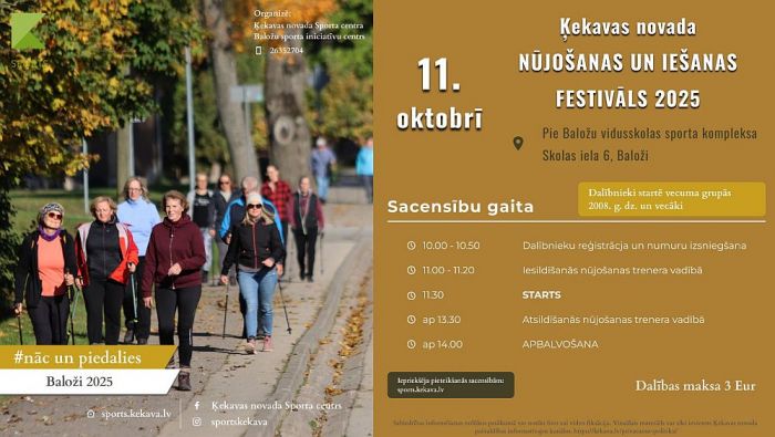 11.X Ķekavas novada nūjošanas un iešanas festivāls Baložos