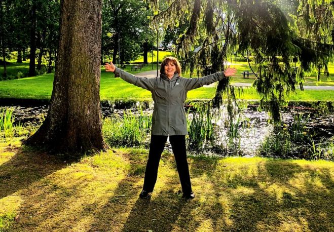 Ārija Artmane Iedvesmas parkā. Foto - no privātā arhīva