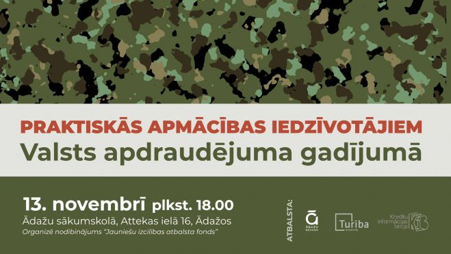 13.XI Apmācības iedzīvotājiem valsts apdraudējuma gadījumā Ādažos