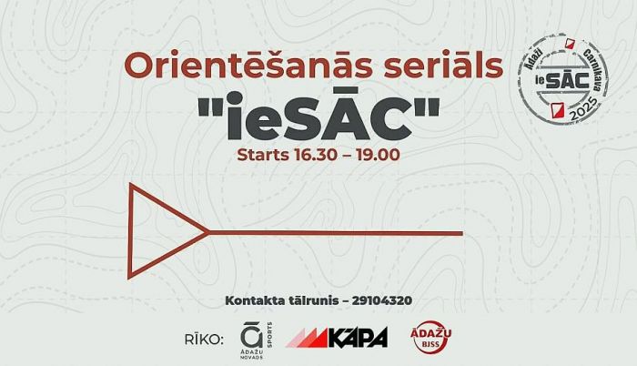 27.VIII Orientēšanās seriāla &quot;ieSĀC&quot; otrais posms Kalngalē