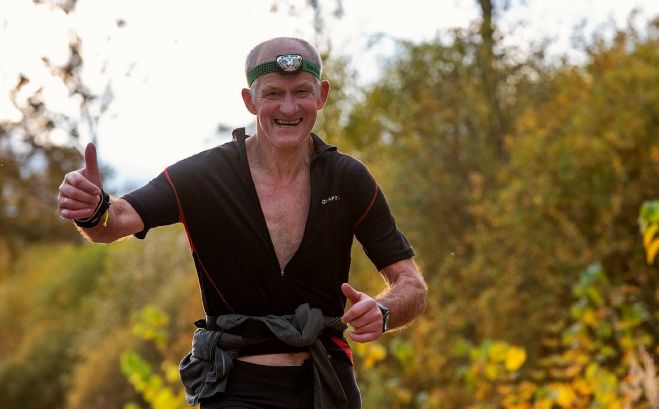Viktors dubultmaratona “Taisnais” distancē – trasē, kas ved pa bijušo dzelzceļa maršrutu Saurieši–Ērgļi. Foto – no privātā arhīva