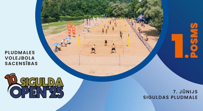 7.VI Pludmales volejbola sacensību "Sigulda Open'25" pirmais posms Siguldā