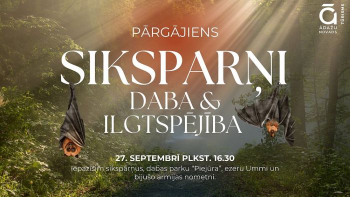 27.IX Pārgājiens &quot;Sikspārņi. Daba un ilgtspējība&quot; Piejūras dabas parkā