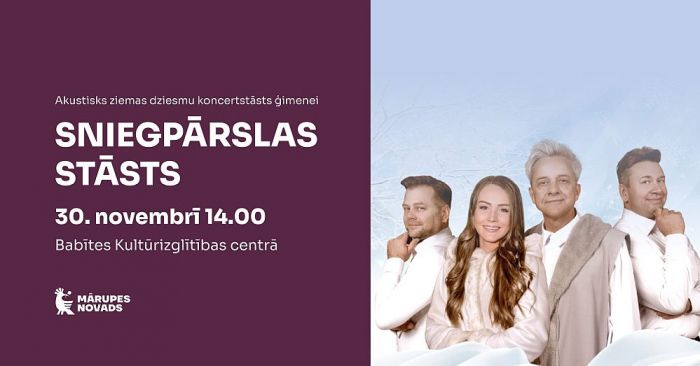 30.XI Ziemas dziesmu koncertstāsts ģimenei &quot;Sniegpārslas stāsts&quot; Piņķos