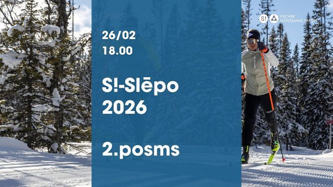 26.II Treniņsacensību "S!-Slēpo 2026" otrais posms Siguldā
