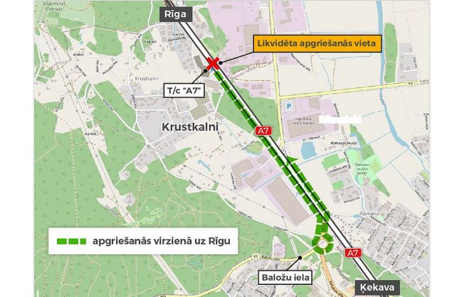 Karte - Latvijas Valsts ceļi