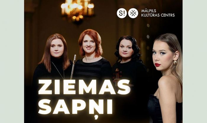 7.XII &quot;NYX Trio&quot; un Brigitas Reisones koncerts &quot;Ziemas sapņi&quot; Mālpilī