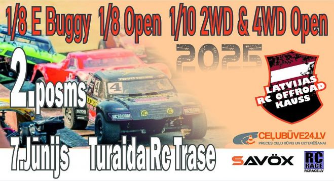 7.VI Automodeļu sacensību &quot;Latvijas RcOffroad kauss&quot; otrais posms Turaidā