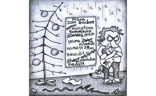 Karikatūra. Viegli koriģēta apņemšanās