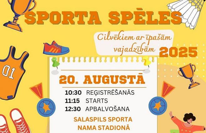 20.VIII Sporta spēles cilvēkiem ar īpašām vajadzībām Salaspilī