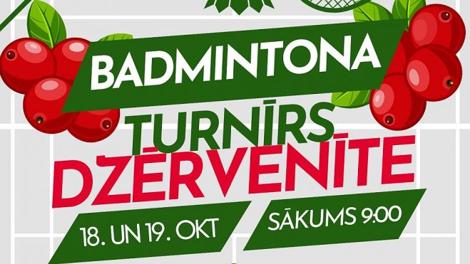 18.-19.X Badmintona turnīrs "Dzērvenīte" Jaunolainē