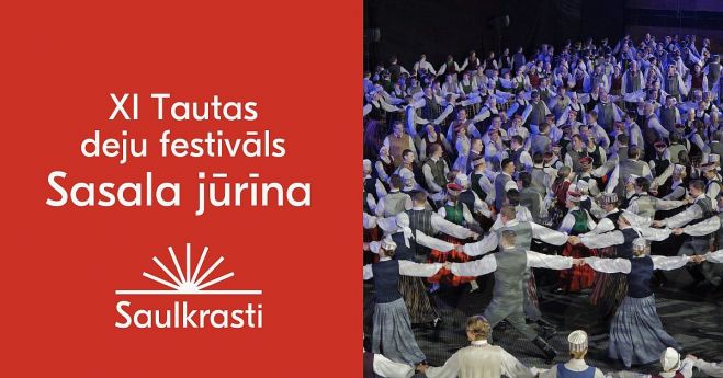 21.II Tautas deju festivālā "Sasala jūrīna" Saulkrastos