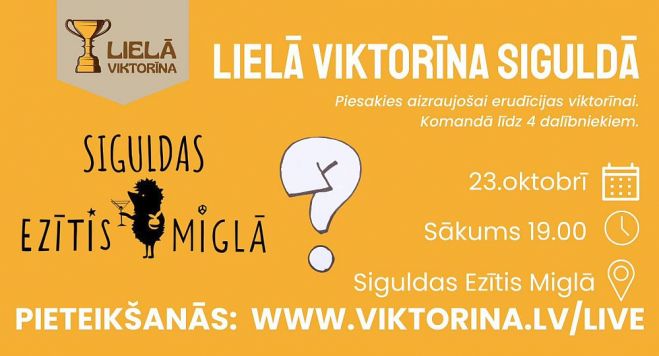 23.X Lielā viktorīna Siguldā
