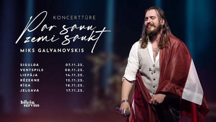 7.XI Miks Galvanovskis koncertprogrammā "Par savu zemi saukt" Siguldā