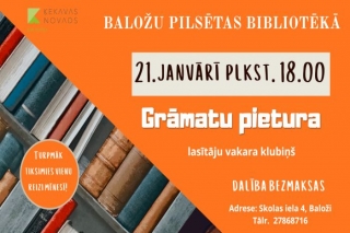 21.I Vakara lasītāju klubiņa tikšanās Baložos