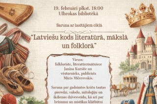 19.II Tikšanās ar vēsturnieku Māri Mičerevski un folkloristi Janīnu Kursīti Ulbrokā