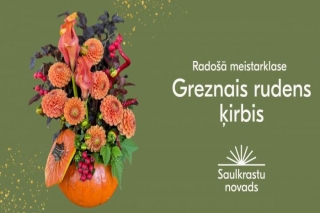 26.X Radošā meistarklase "Greznais rudens ķirbis" Pabažos